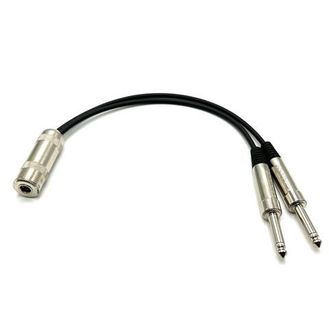 Guitar Splitter Cable - Jack to Dual 1/4" Plugs